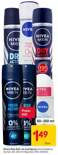 Rusta Nivea deo roll-on und spray Angebot