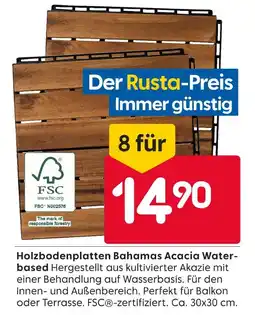 Rusta Holzbodenplatten bahamas acacia water-based Angebot
