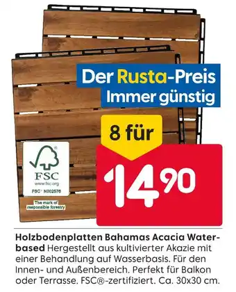 Rusta Holzbodenplatten bahamas acacia water-based Angebot