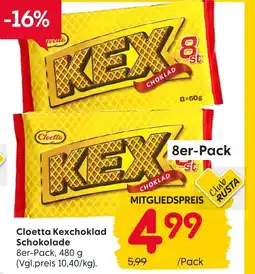 Rusta Cloetta kexchoklad schokolade Angebot