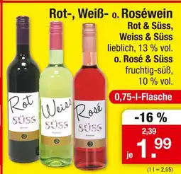 Zimmermann Süss rot-, weiß- o. roséwein Angebot