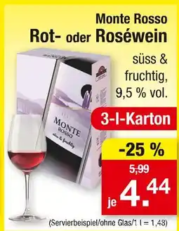 Zimmermann Monte rosso rot- oder roséwein Angebot