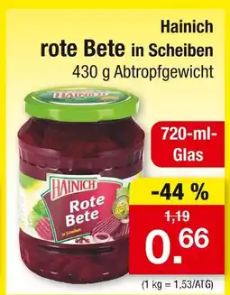 Zimmermann Hainich rote bete in scheiben Angebot