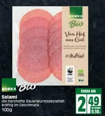 Elli Markt Edeka Bio Salami 100g Angebot