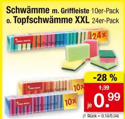 Zimmermann Paul koch schwämme m. griffleiste o. topfschwämme xxl Angebot