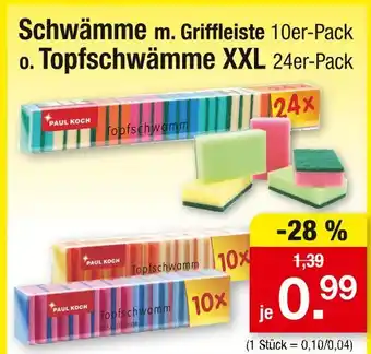 Zimmermann Paul koch schwämme m. griffleiste o. topfschwämme xxl Angebot