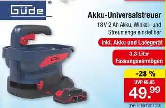 Zimmermann Güde akku-universalstreuer Angebot