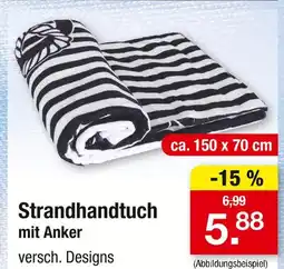 Zimmermann Strandhandtuch mit anker Angebot
