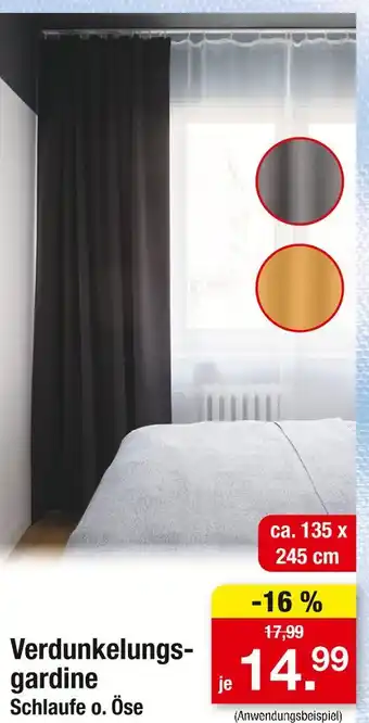Zimmermann Verdunkelungsgardine Angebot