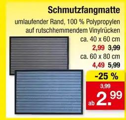Zimmermann Schmutzfangmatte Angebot