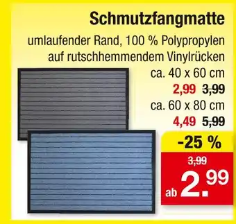 Zimmermann Schmutzfangmatte Angebot