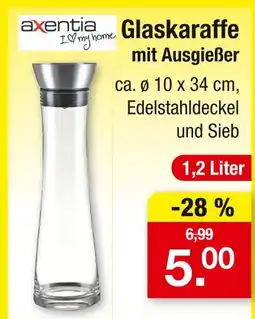 Zimmermann Axentia glaskaraffe mit ausgießer Angebot