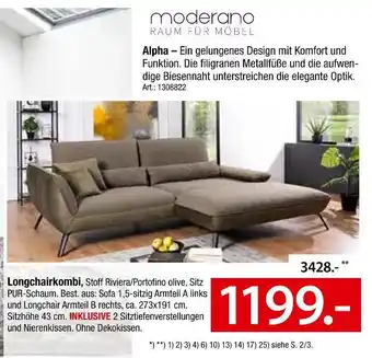 Zurbrüggen Moderano longchairkombi Angebot