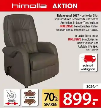 Zurbrüggen Himolla relaxsessel 9687 Angebot