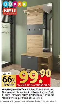 Zurbrüggen Boxxx kompaktgarderobe toto Angebot