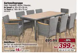 Poco Gartensitzgruppe oder holzfliese Angebot