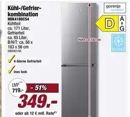 Poco Gorenje kühl-/gefrierkombination nrk418dcs4 Angebot