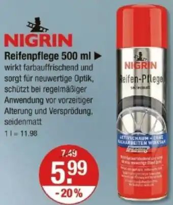 V Markt NIGRIN Reifenpflege Angebot