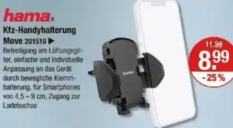 V Markt hama Kfz-Handyhalterung Move 201519 Angebot