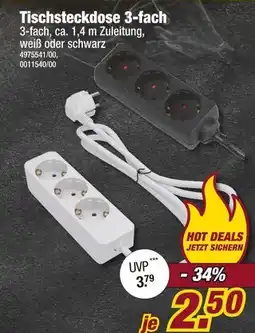 Poco Tischsteckdose 3-fach Angebot