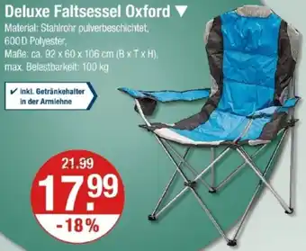 V Markt Deluxe Faltsessel Oxford Angebot