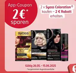 Rossmann Syoss app-coupon 2 €* sparen Angebot