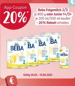 Rossmann Nestlé beba folgemilch 2/3 oder junior 1+/2+ Angebot