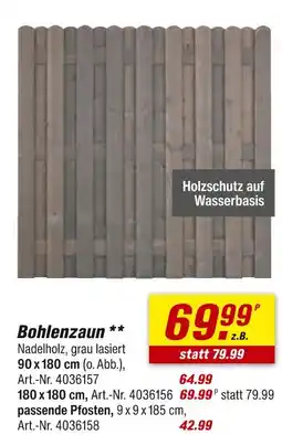 toom Baumarkt Bohlenzaun Angebot