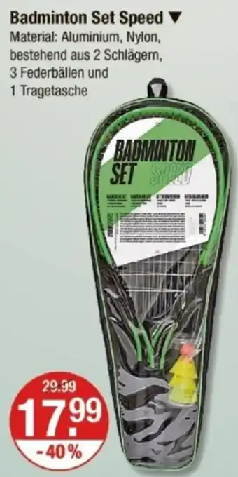 V Markt Badminton Set Speed Angebot
