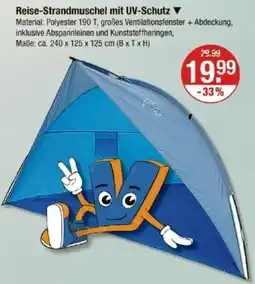 V Markt Reise-Strandmuschel mit UV-Schutz Angebot