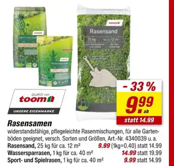 toom Baumarkt Toom rasensamen Angebot
