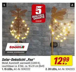toom Baumarkt Toom solar-dekolicht „fee“ Angebot
