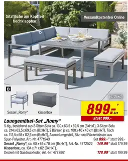 toom Baumarkt Loungemöbel-set romy Angebot