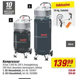 toom Baumarkt Rowi kompressor Angebot
