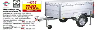 toom Baumarkt Pkw-anhänger mit bordwandaufsatz Angebot