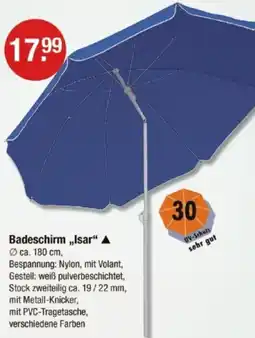 V Markt SCHNEIDER SCHIRME Badeschirm „Isar“ Angebot