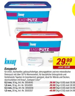 toom Baumarkt Knauf easyputz Angebot