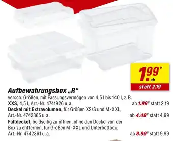 toom Baumarkt Aufbewahrungsbox „r“ Angebot