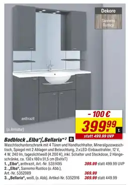 toom Baumarkt Badblock elba bellaria Angebot
