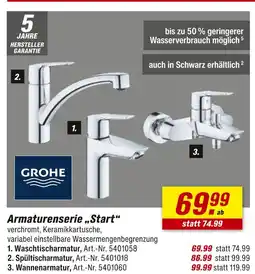 toom Baumarkt Grohe armaturenserie „start“ Angebot