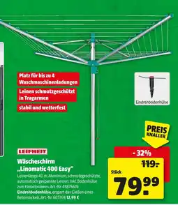 Hagebau Leifheit wäscheschirm „linomatic 400 easy“ Angebot