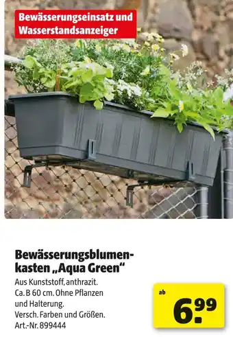 Hagebau Bewässerungsblumenkasten „aqua green“ Angebot