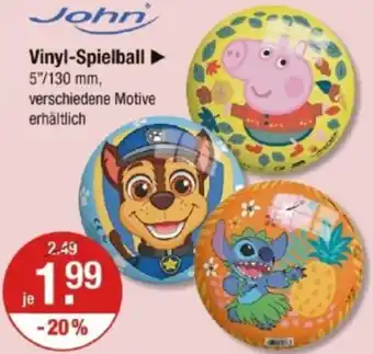 V Markt John Vinyl-Spielball Angebot