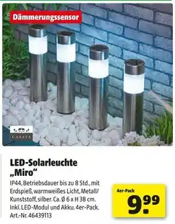 Hagebau Casaya led-solarleuchte „miro“ Angebot