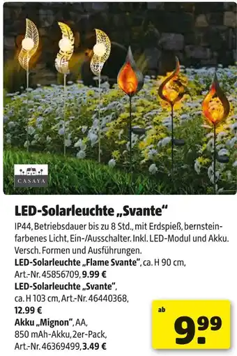 Hagebau Casaya led-solarleuchte „svante“ Angebot