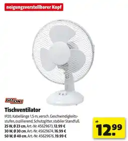 Hagebau Go/on! tischventilator Angebot