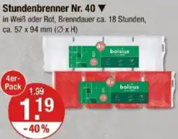 V Markt Stundenbrenner Nr. 40 Angebot
