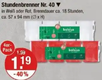 V Markt Stundenbrenner Nr. 40 Angebot