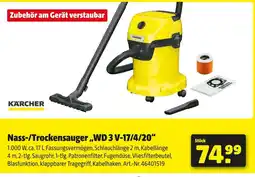 Hagebau Kärcher nass-/trockensauger „wd 3 v-17/4/20“ Angebot
