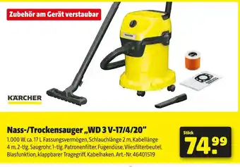 Hagebau Kärcher nass-/trockensauger „wd 3 v-17/4/20“ Angebot
